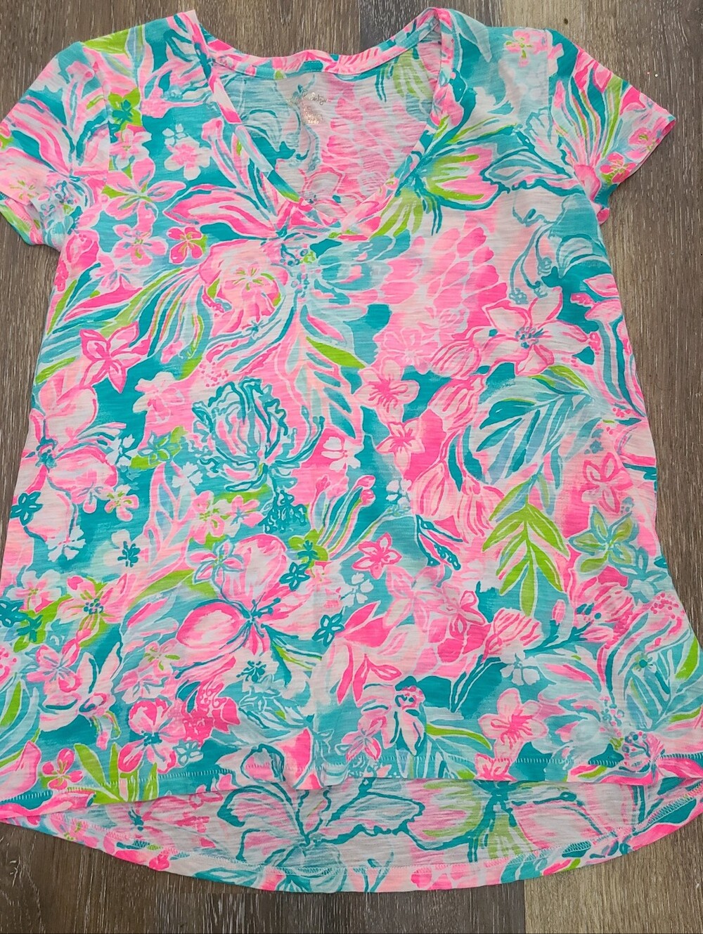 Lilly Pulitzer Colorful V-neck Top Size XS